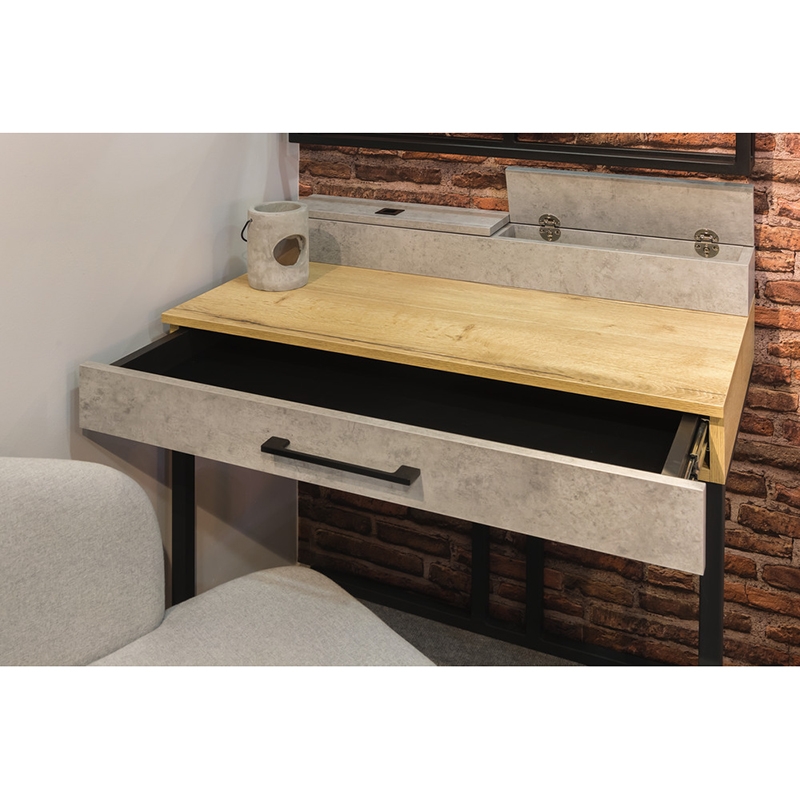 Стол рабочий малый Loft (СРМ) Дуб натур/Бетон