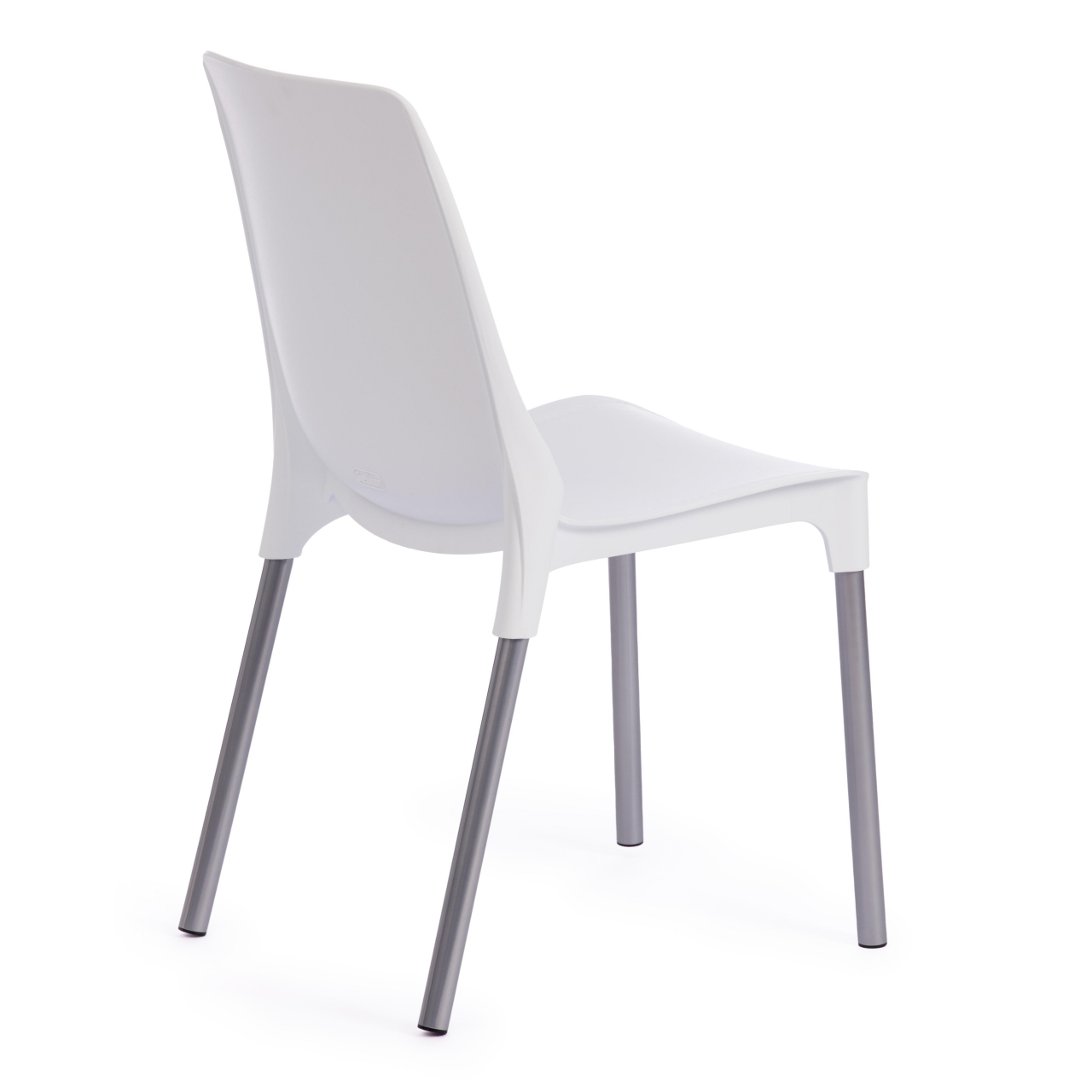 Стул GENIUS (mod 75) металл/пластик, 46x56x84cм, белый/ножки хром