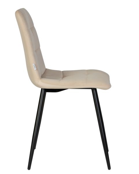 Стул обеденный DOBRIN CHILLY (Бежевый Holland 07, основание черное) 4 шт