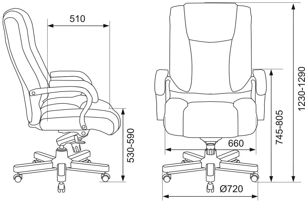 Кресло руководителя Бюрократ T-9925WALNUT Черный