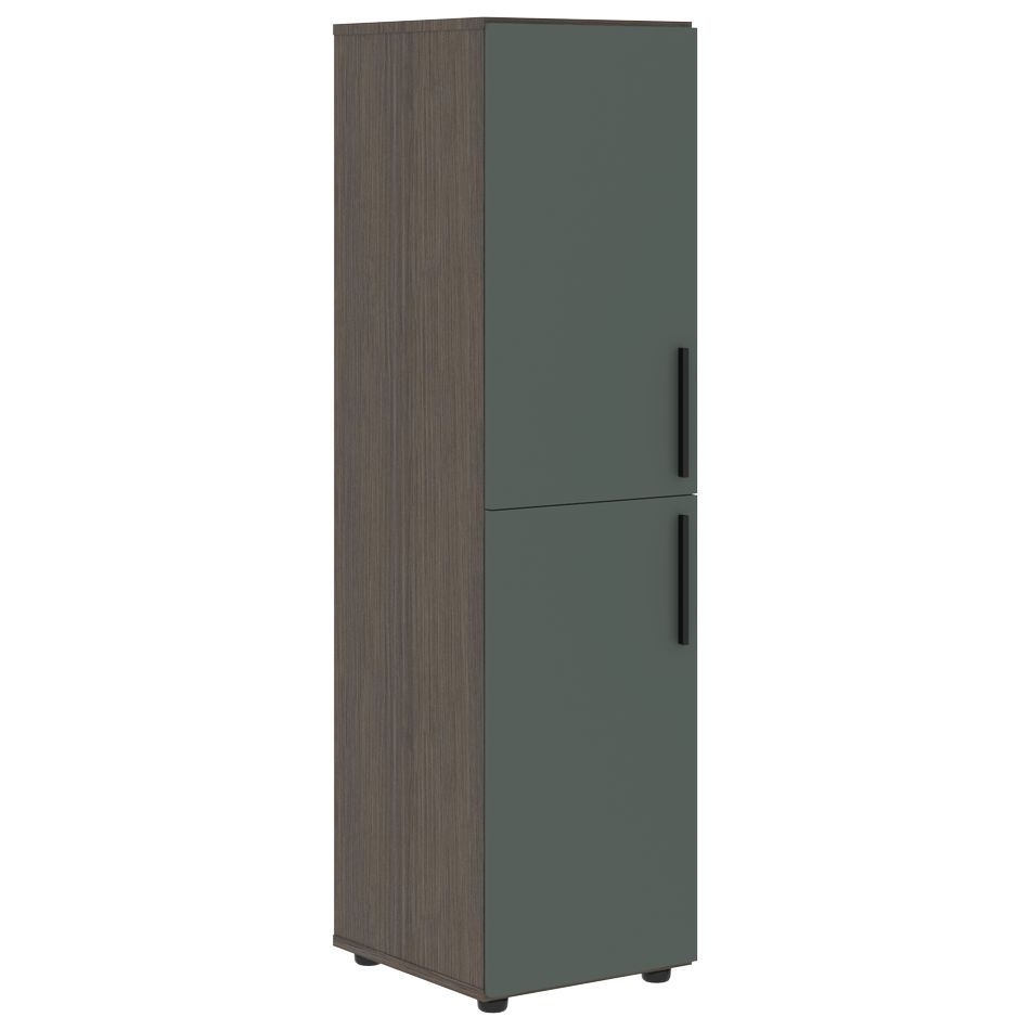 Шкаф-колонка с двумя глухими малыми дверьми (левый) VELION VMCS 40.4 L Нефрит Дуб Сильвер