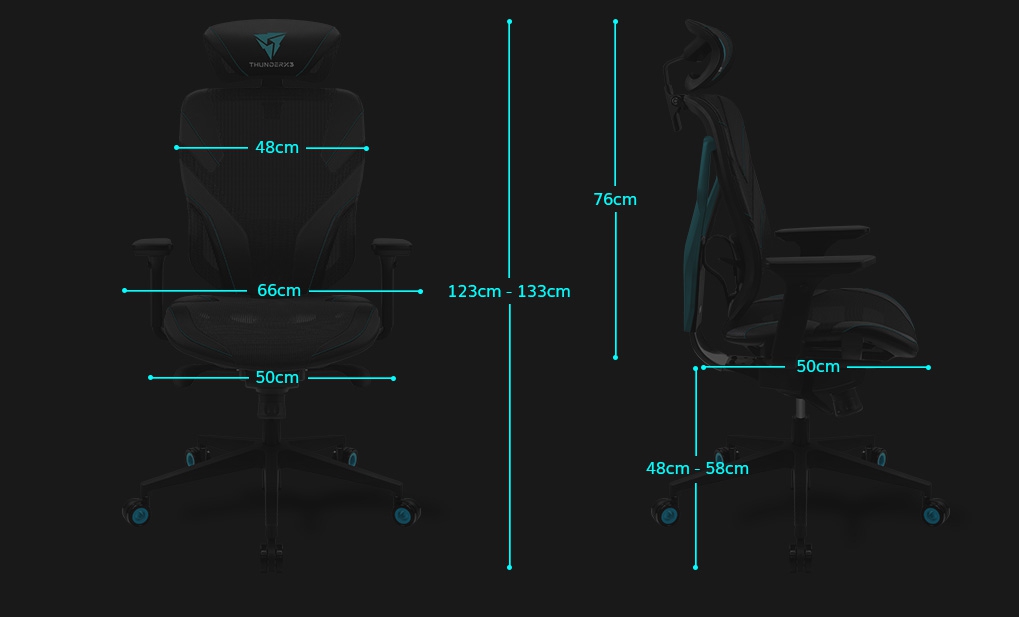 Геймерское кресло ThunderX3 YAMA5 Black