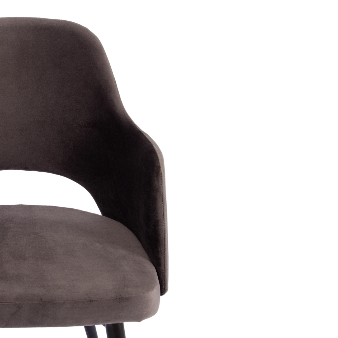 Кресло VALKYRIA 2 (mod. 718) ткань/металл, 55х55х80 см, высота до сиденья 48 см, темно-серый barkhat 14/черный