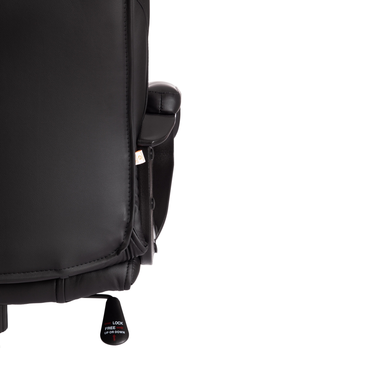 Кресло BERGAMO хром (22) кож/зам, черный, 36-6