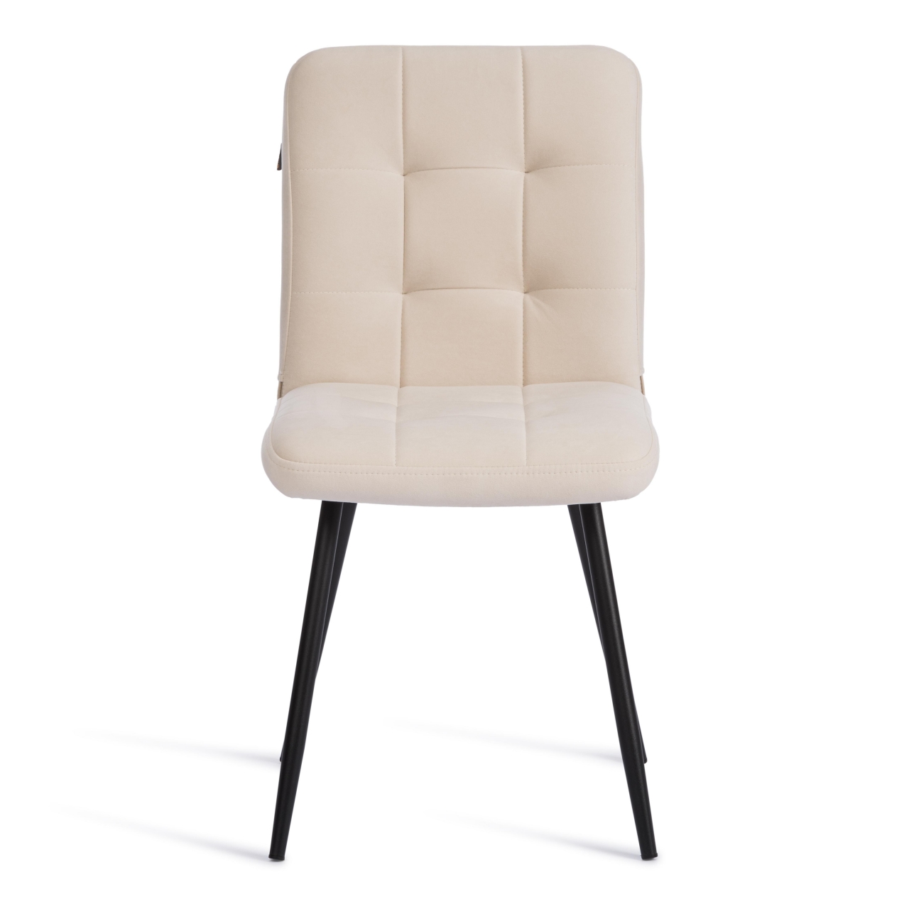 Стул обеденный Medeo флок , 47х56х89, молочный/черный, 4