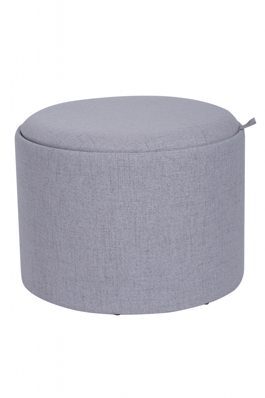 Пуф-столик с ящиком Хюгге L рогожка Серый