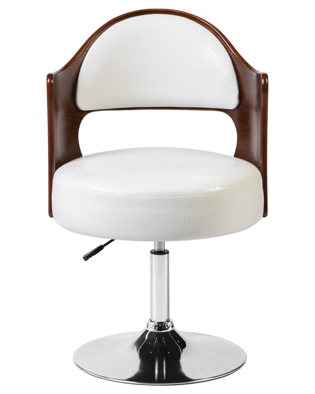 Стул барный LMZ-5388 Коричневое дерево-белый крокодил