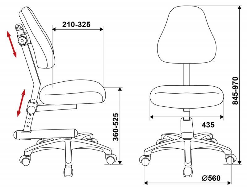 Кресло детское Бюрократ KD-8/TW-13A