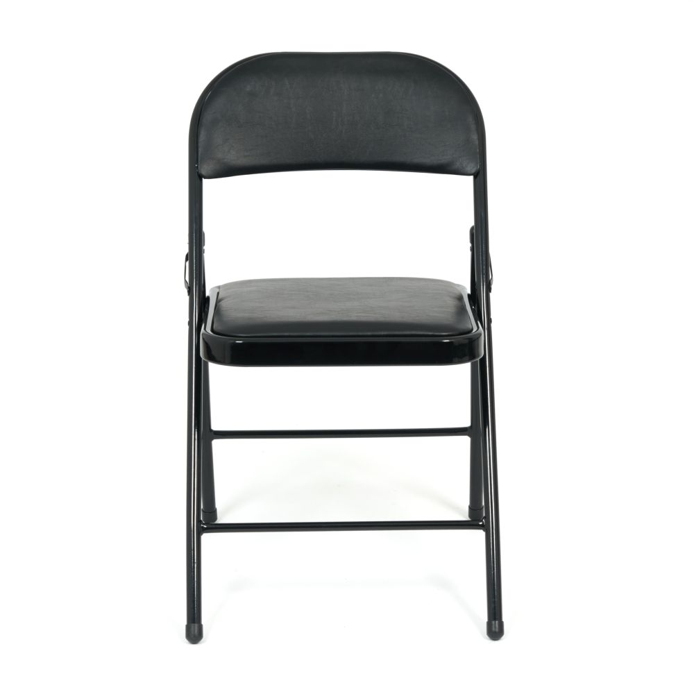 Стул складной FOLDER (mod. 032) / 1 шт. в упаковке каркас: металл, сиденье/спинка: экокожа, 41*51*76см, черный
