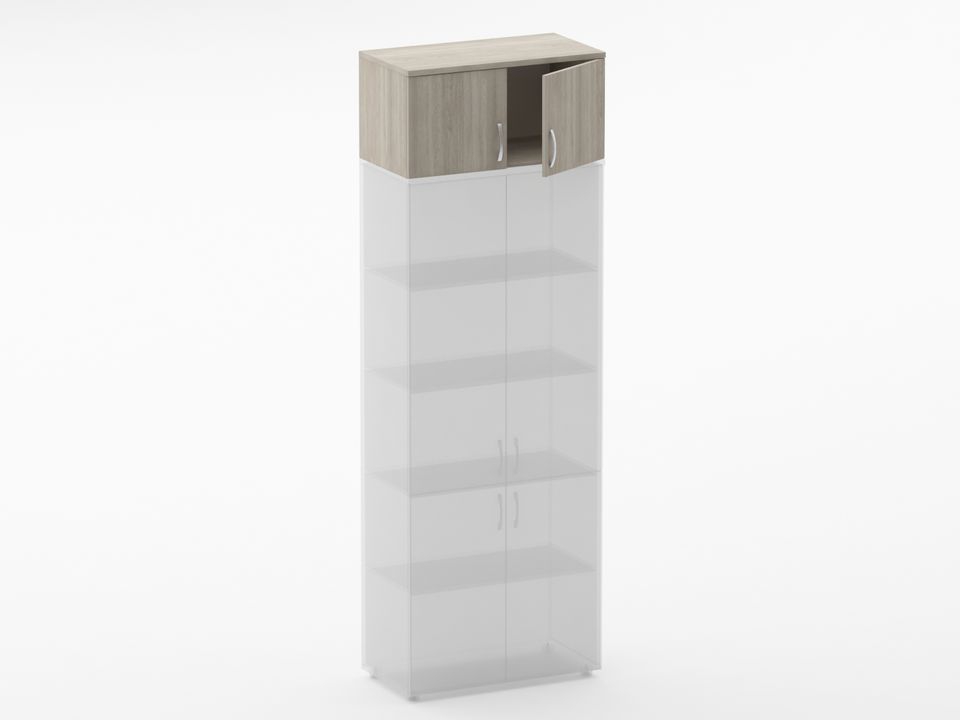 Антресоль широкая Glassy 6.04.131 Дуб сантана светлый