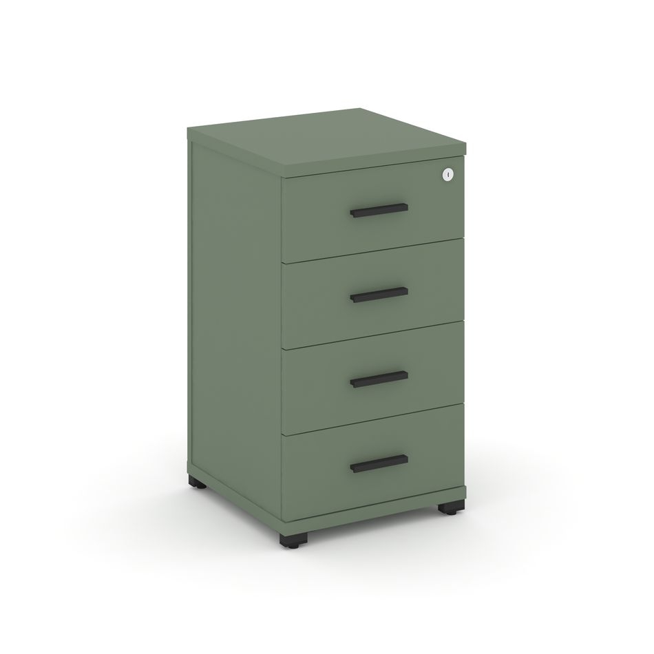 Тумба опорная/приставная с 4 ящиками CONCEPT CN.TUO-002 B/W Кобо Черный