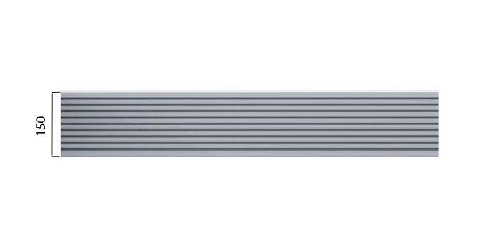Декоративный профиль для навески аксессуаров Вектор ВС.ПА-100-120 Серый