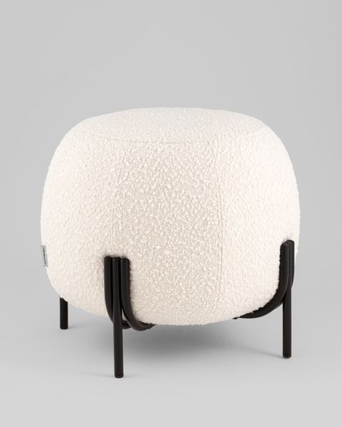 Пуф Флик new ткань букле молочный