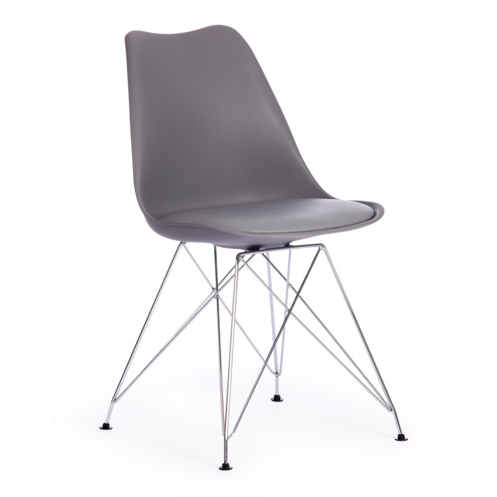 Стул TULIP IRON CHAIR (mod.EC-123) / 1 шт. в упаковке металл/пластик, 54,5*48*83,5см, серый