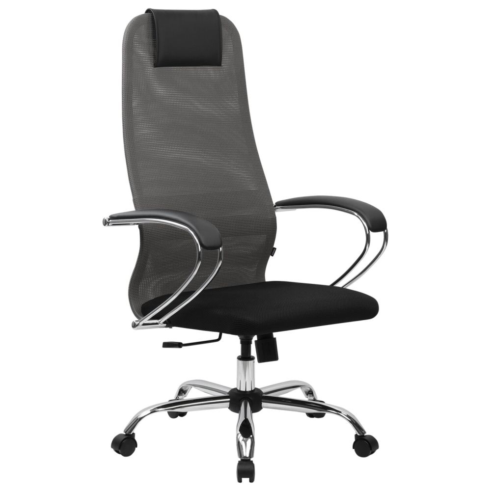 Кресло руководителя BRABIX PREMIUM Ultimate EX-800 хром Черное/серое