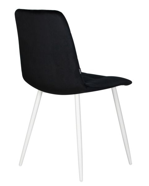 Стул обеденный DOBRIN CHILLY (Черный Holland 75, основание белое) 4 шт