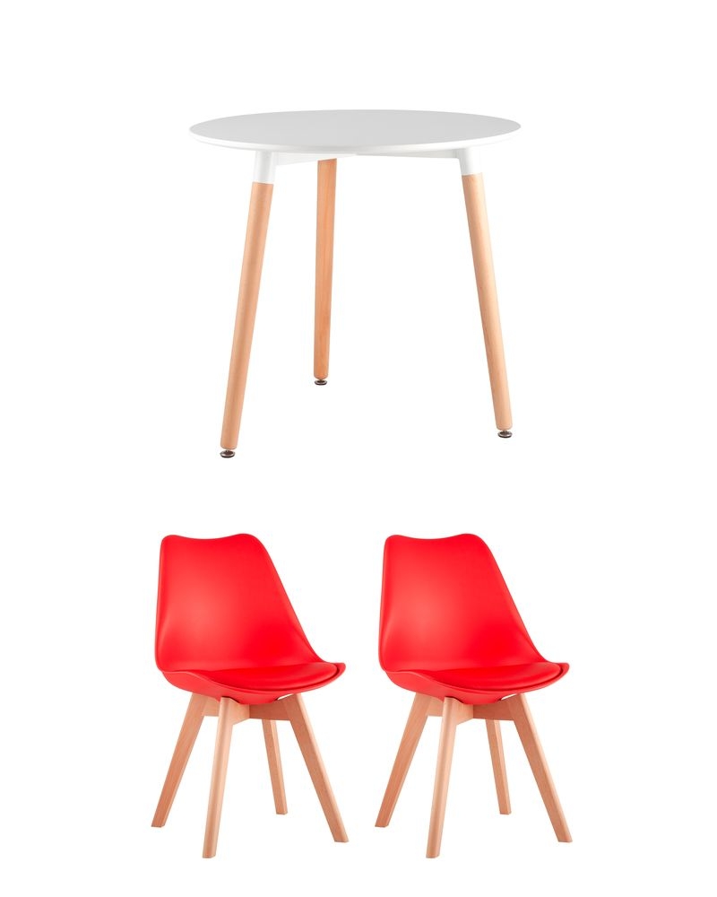 Обеденная группа стол DST, 2 стула Frankfurt Красный
