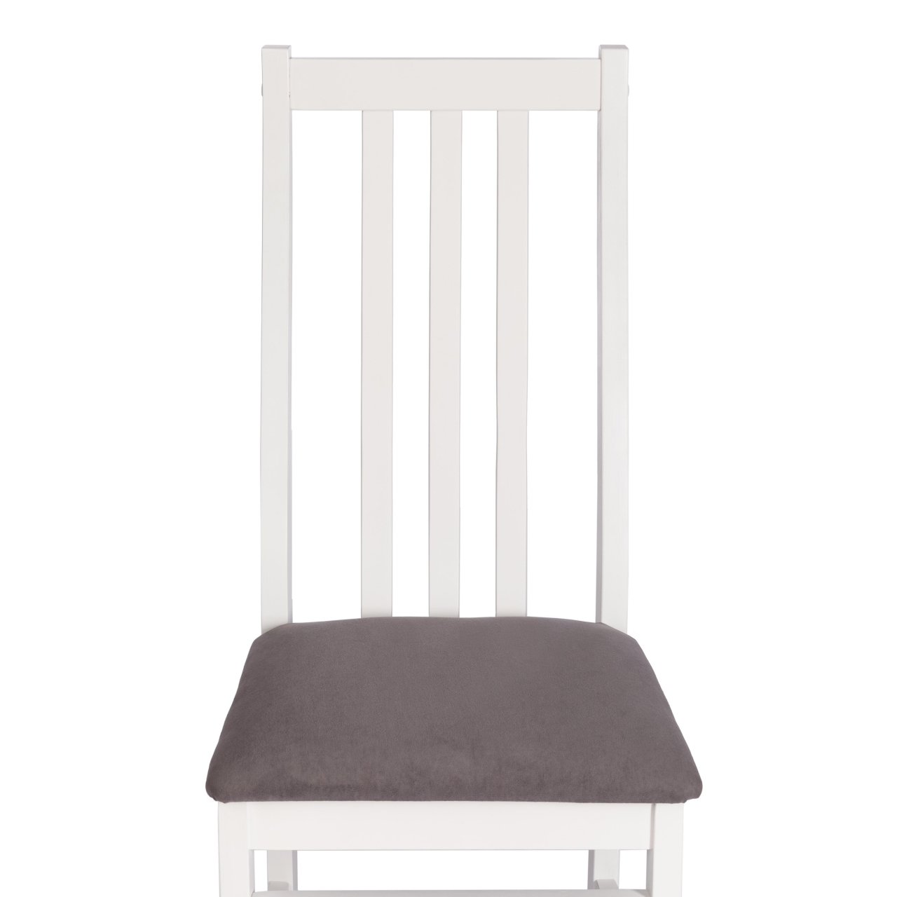 Стул SWEDEN (комплект) NEW, Многослойный березовый шпон, 41х40х99 см, white/велюр темно-серый