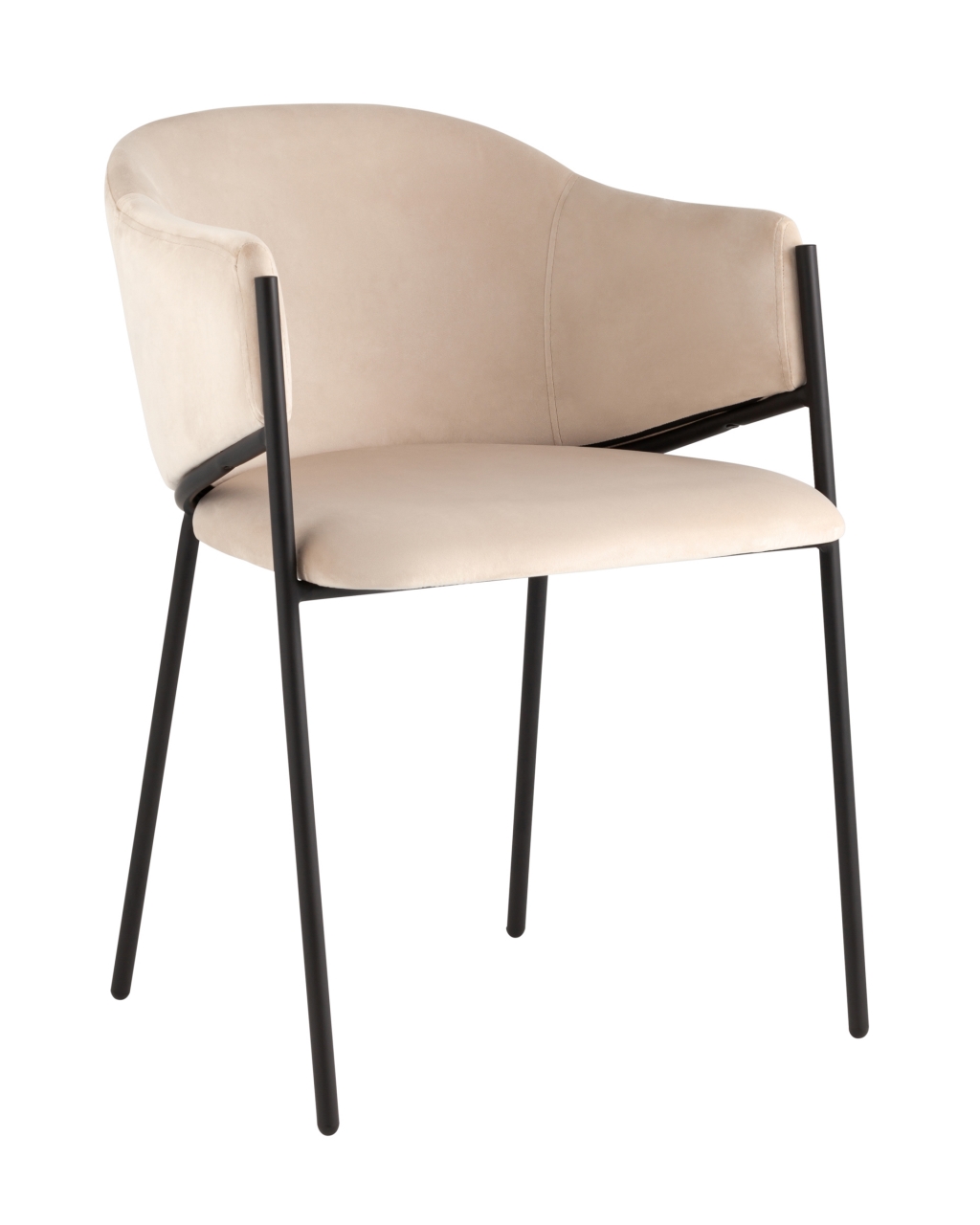 Стул Brace велюр Молочный