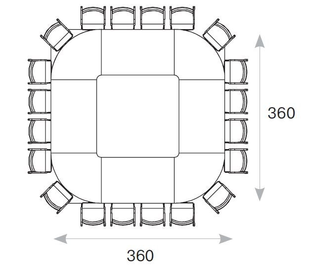 LAVA Стол переговоров 360x360 Conference table 360x360_Гавана
