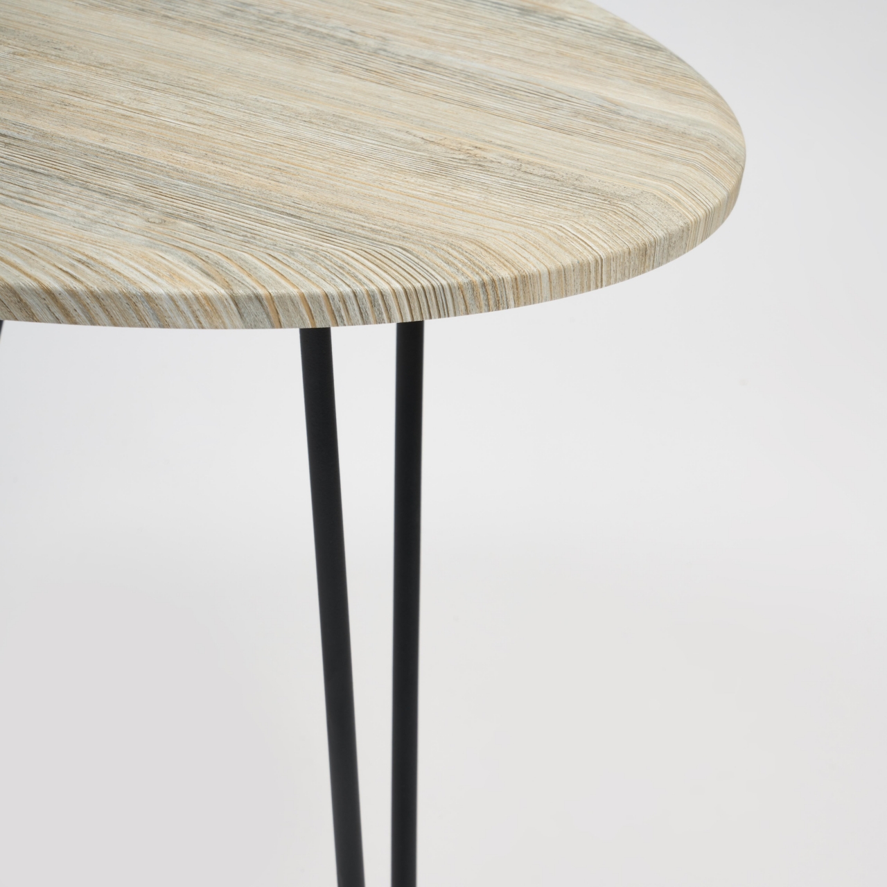 Стол журнальный HURON МДФ/металл, 55*55*45 см, Скания натуральная (ножки черные)