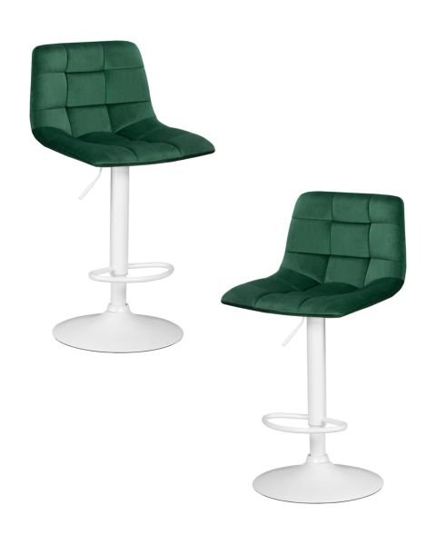 Стул барный DOBRIN TAILOR WHITE (зеленый велюр (MJ9-88)) 2 шт