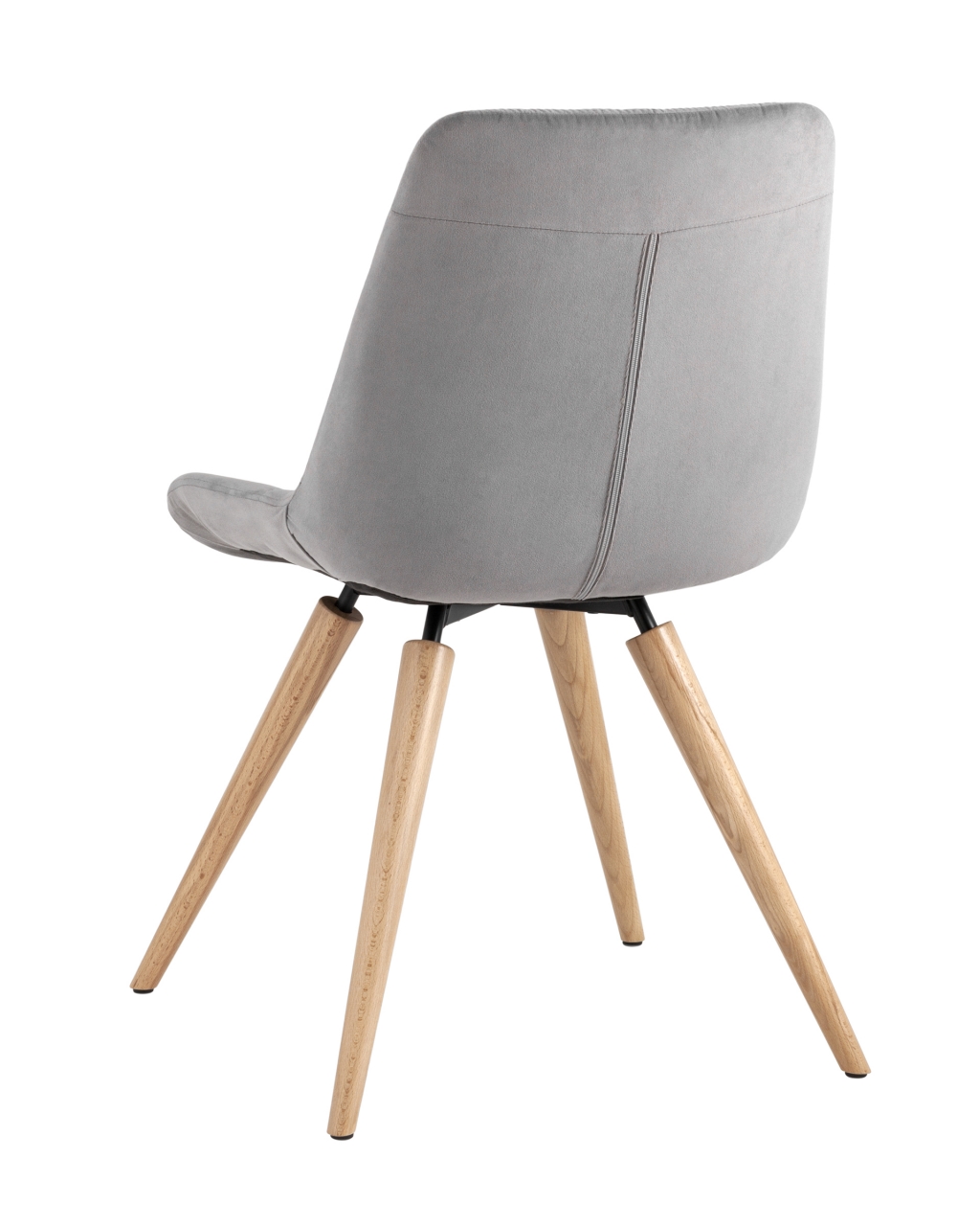 Стул Флекс на деревянных ножках велюр Серый