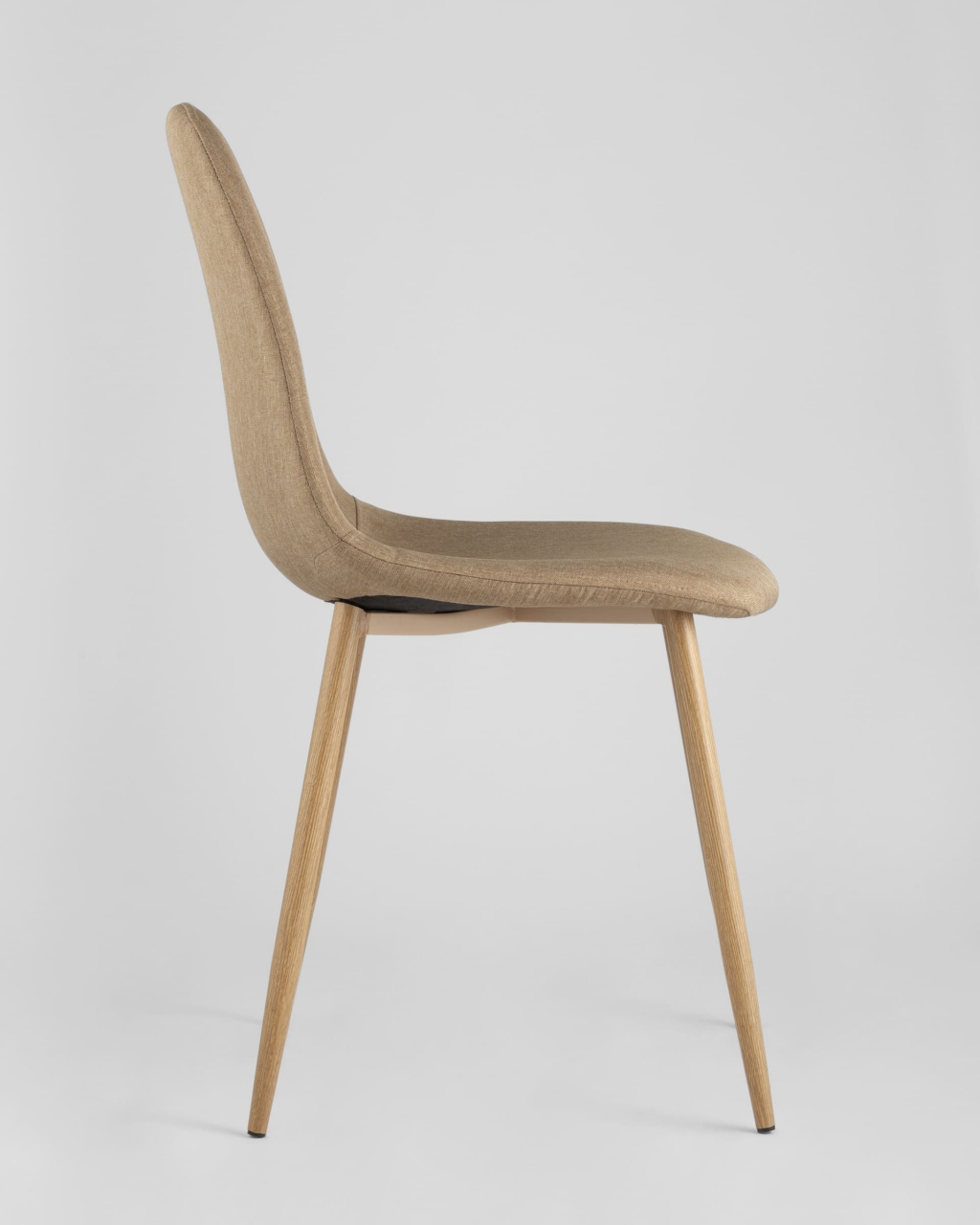 Обеденная группа стол Eames DST 80 см, 2 стула Валенсия рогожка Бежевый