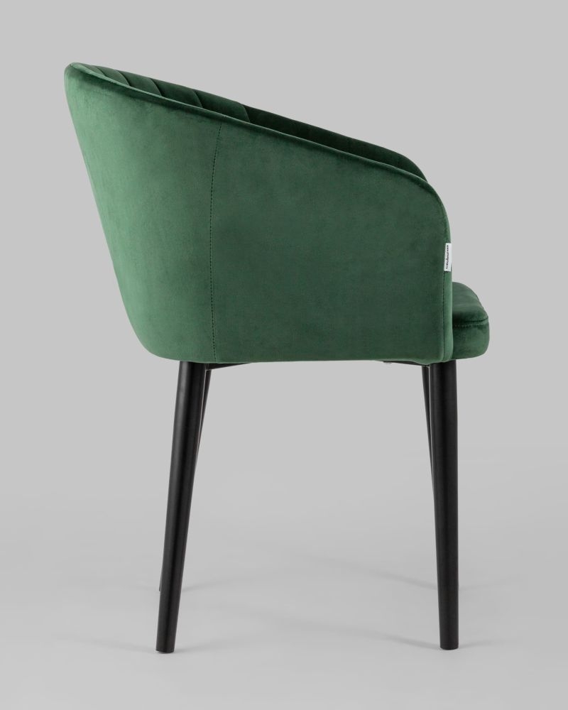 Стул с подлокотниками Нейтон велюр Зеленый