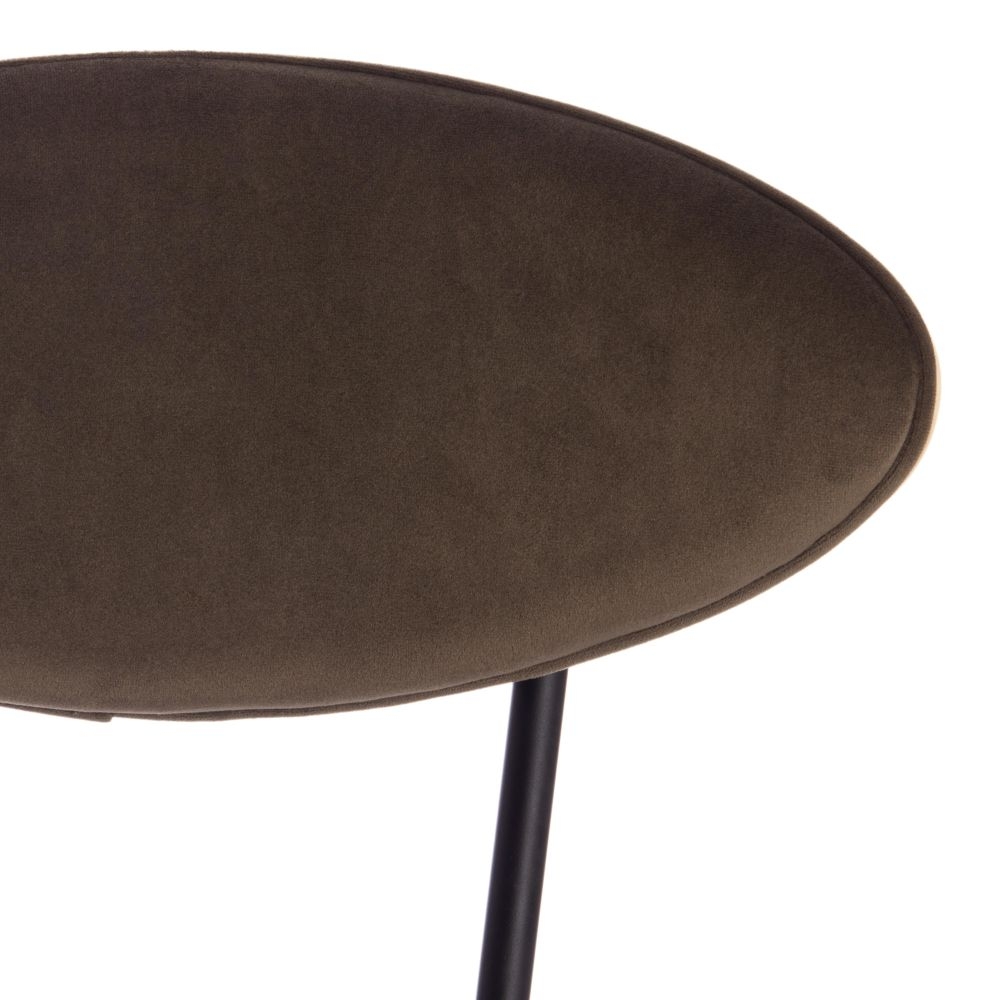 Стул NEO (mod. 0139014) / 1 шт. в упаковке металл/вельвет, 44х54х79 см, хаки S108 (85 DARK TAN)/черный