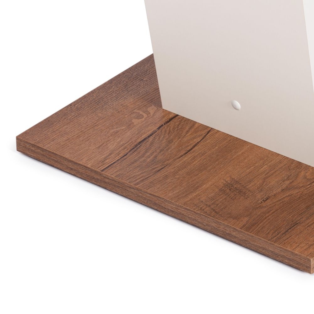 Стол обеденный TIBI L нераздвижной ЛДСП (18 мм), 68,6 х 110 х 75 см, Дуб Канзас/Пепел