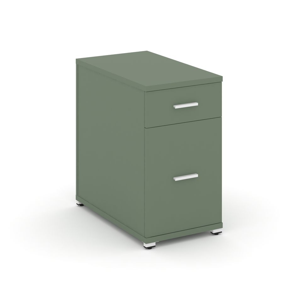 Тумба опорная/приставная с ящиком и распашным фасадом CONCEPT CN.TGO-005 B/W Кобо Белый