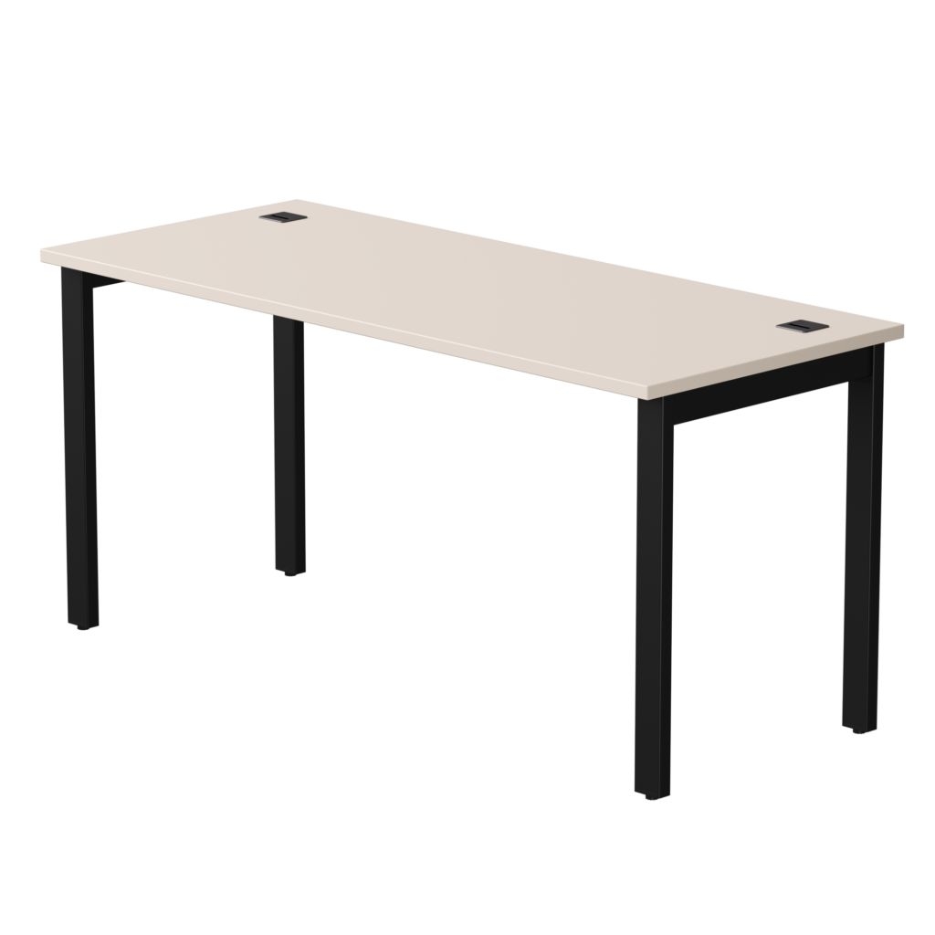 Стол прямой на металлокаркасе, опоры 45 гр Everprof EVO 254S004 Кашемир Черный