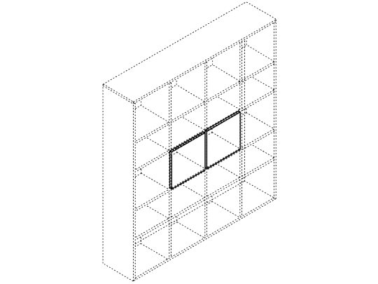 Комплект задних стенок (больших) для стеллажа GDB BLISS SPBAC3838 Акация Аури