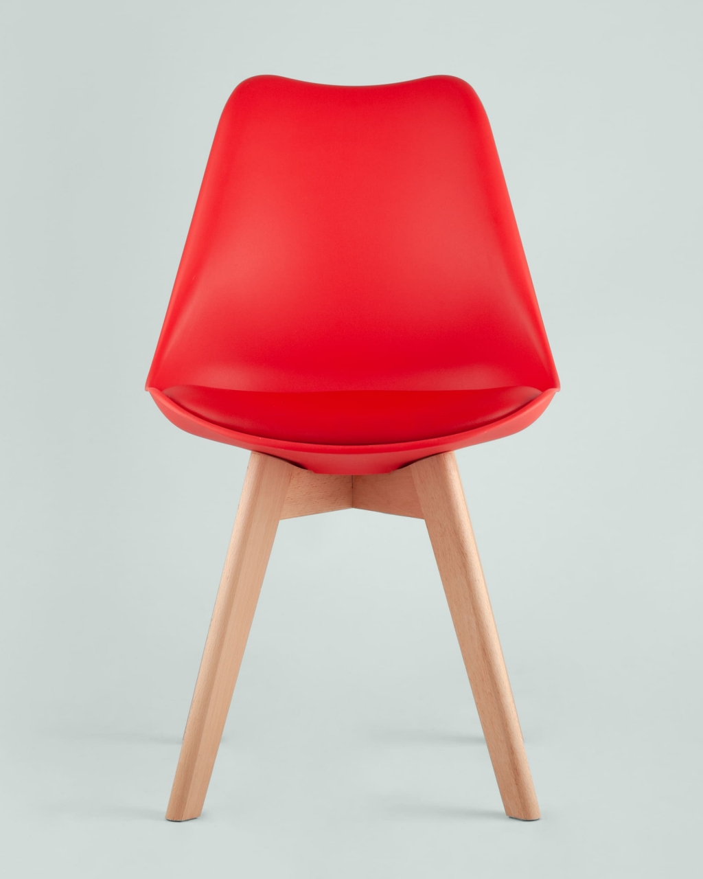 Обеденная группа стол Oslo Square 80x80 см, 4 стула Frankfurt Красный