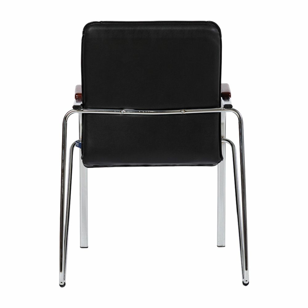 Кресло для приемных Samba хром кожзам Черный