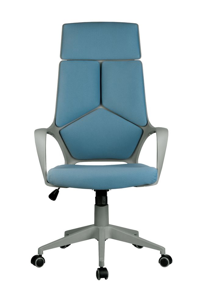 Кресло оператора Riva Chair 8989 (серый пластик) Синий