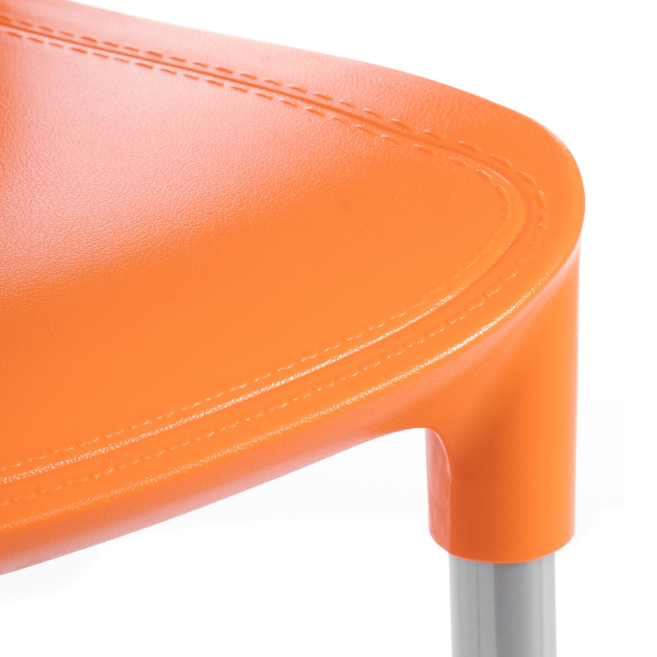Стул GENIUS (mod 75) металл/пластик, 46x56x84cм, оранжевый/ножки хром