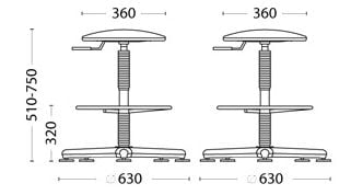 Стул для персонала STOOL GTS RING BASE (V-04)
