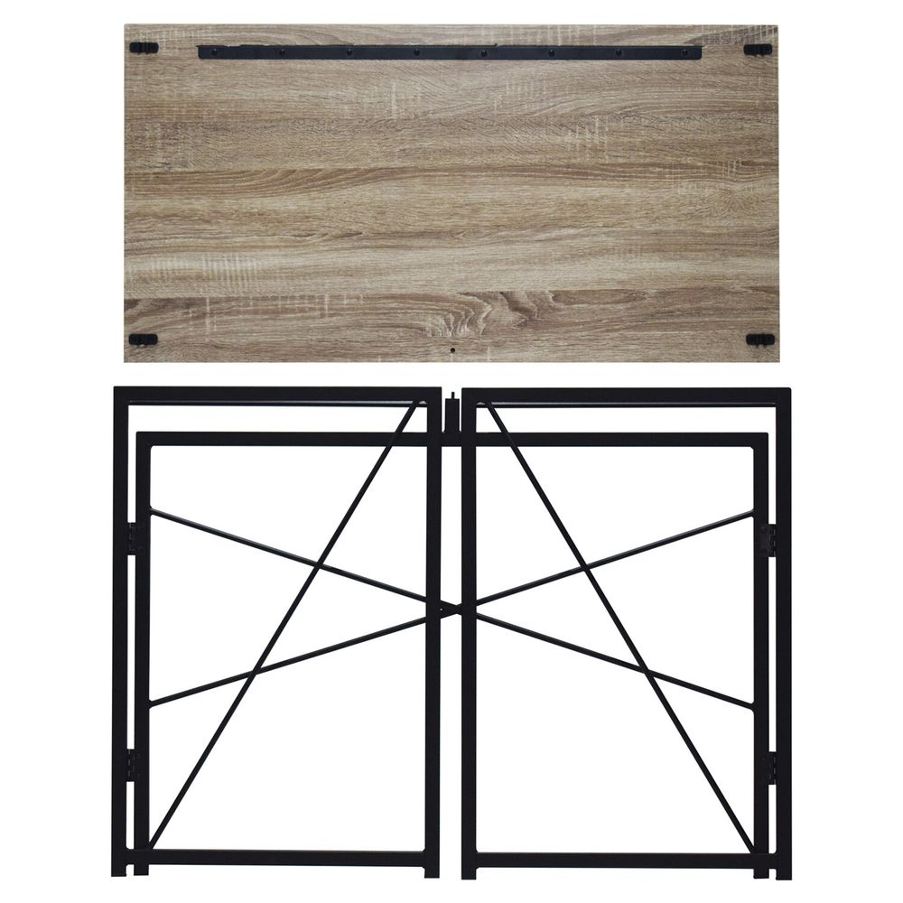 Стол на металлокаркасе BRABIX LOFT CD-002 Дуб антик