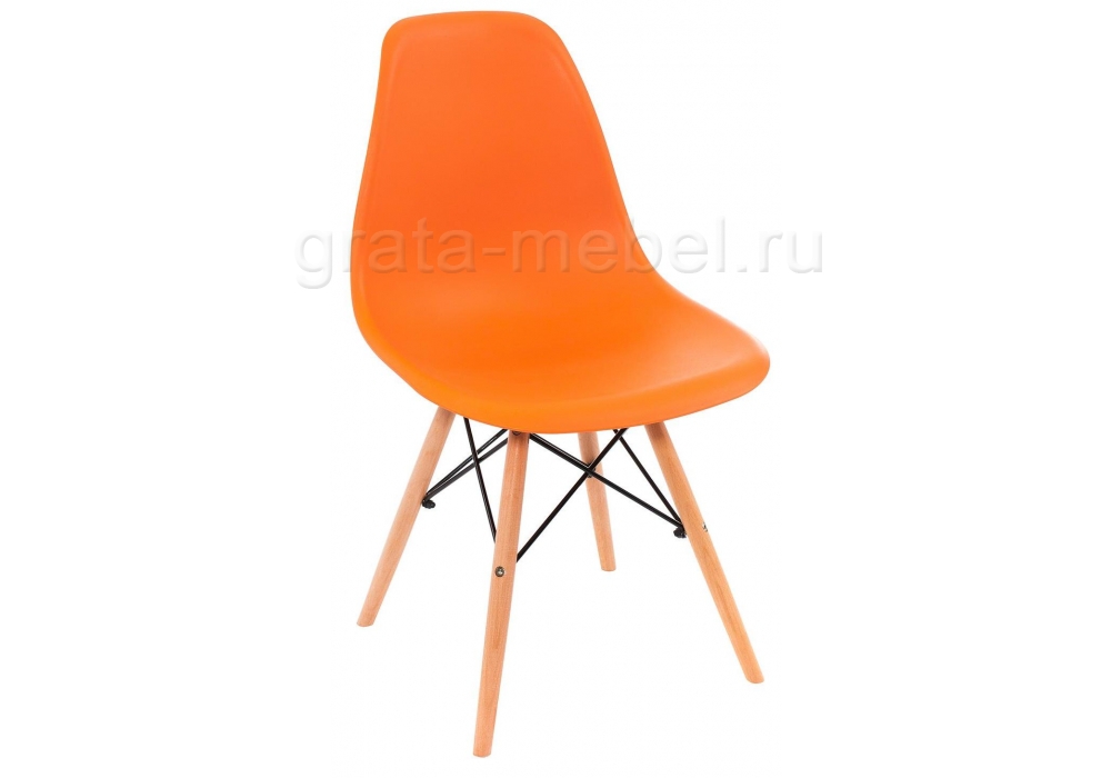 Стул деревянный Eames PC-015 оранжевый