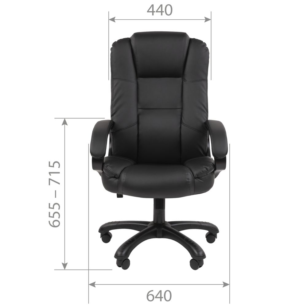 Кресло офисное CHAIRMAN 600 экокожа Черный