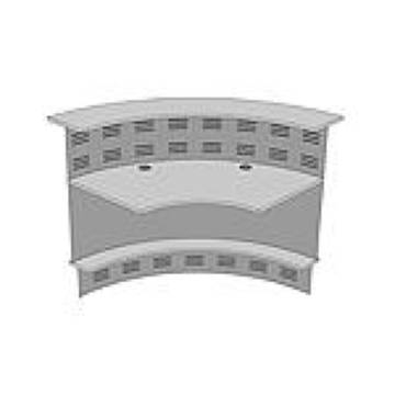 Модуль 90 грд. изогнутый наружу с экранами Формула ФР 469 + ФР 487ХР Венге темный