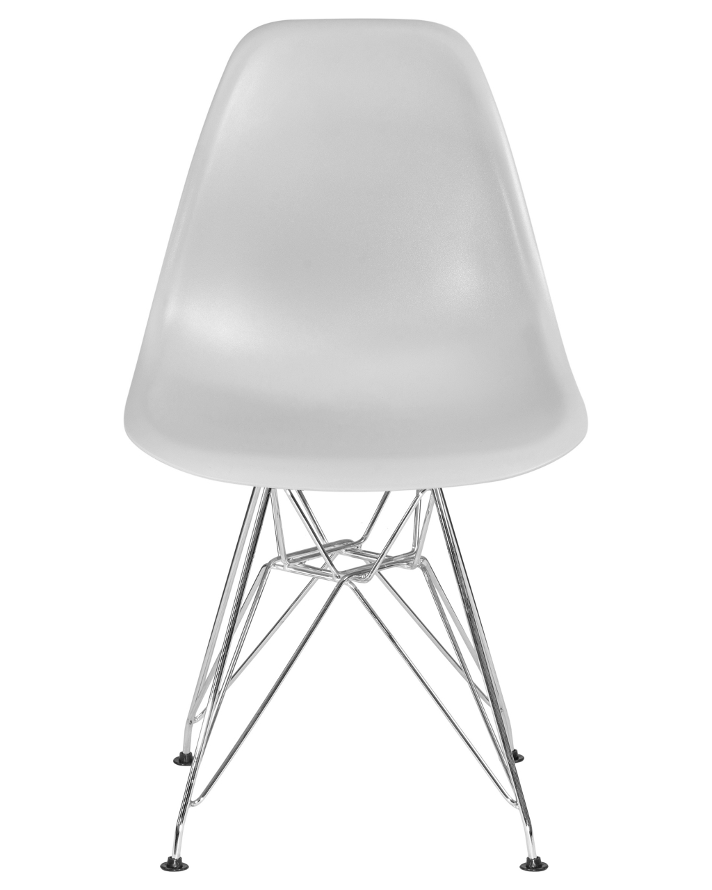 Стул обеденный DOBRIN DSR ножки хром Светло-серый GR-01
