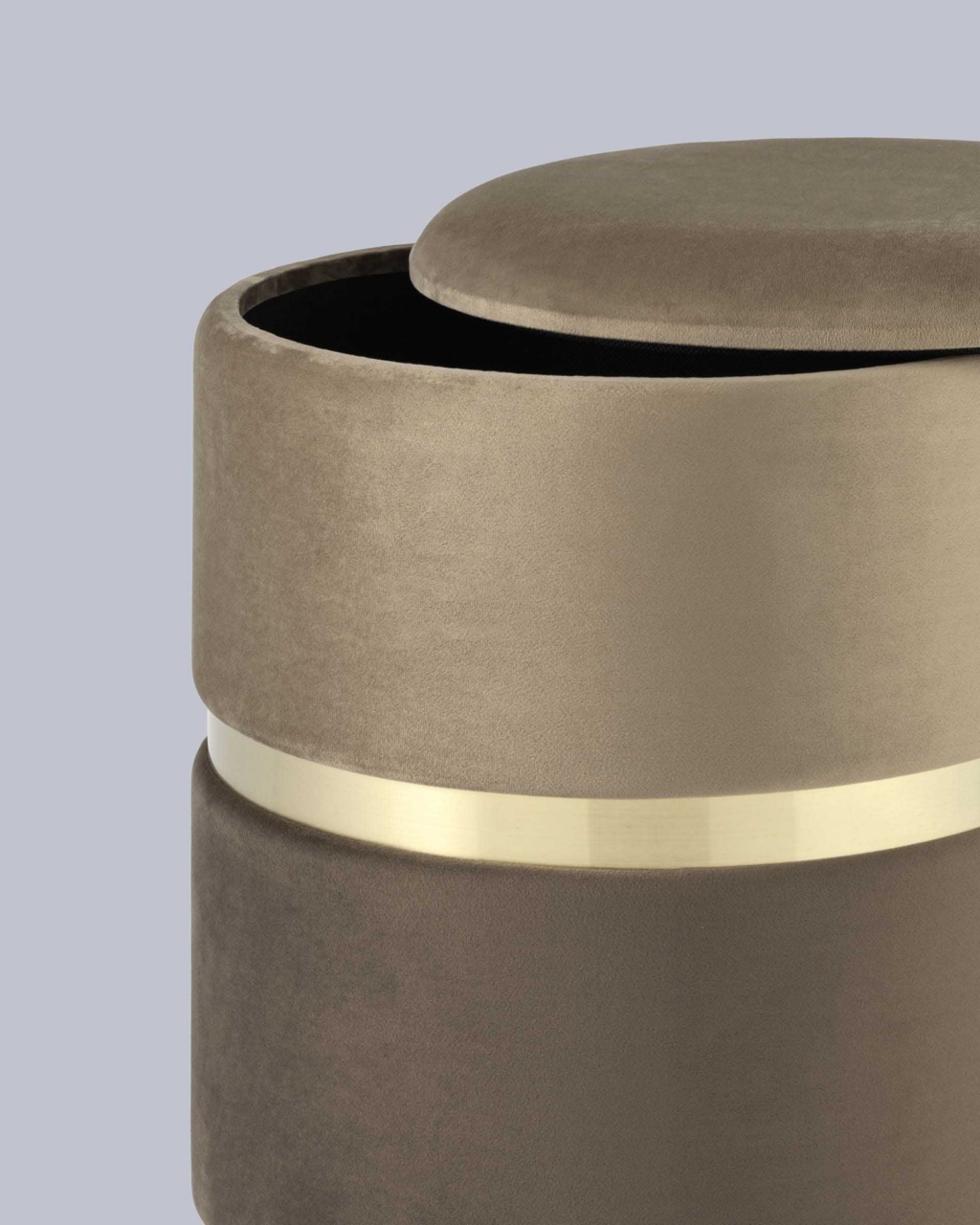 Пуф Кэрри с ящиком велюр Коричневый