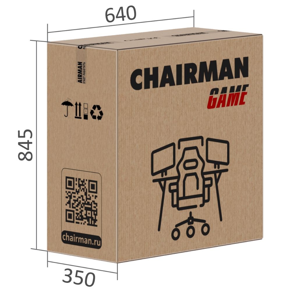 Кресло для геймеров CХАИРМАН ДРАЙВ (ГАМЕ) 40 Черный-красный / CHAIRMAN (GAME)