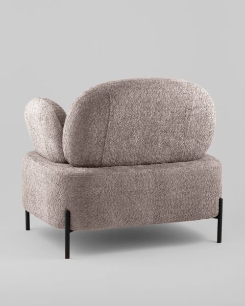 Кресло Кэнди ткань с подлокотниками букле капучино