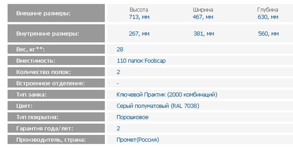 Картотечный шкаф металлический AFC-02