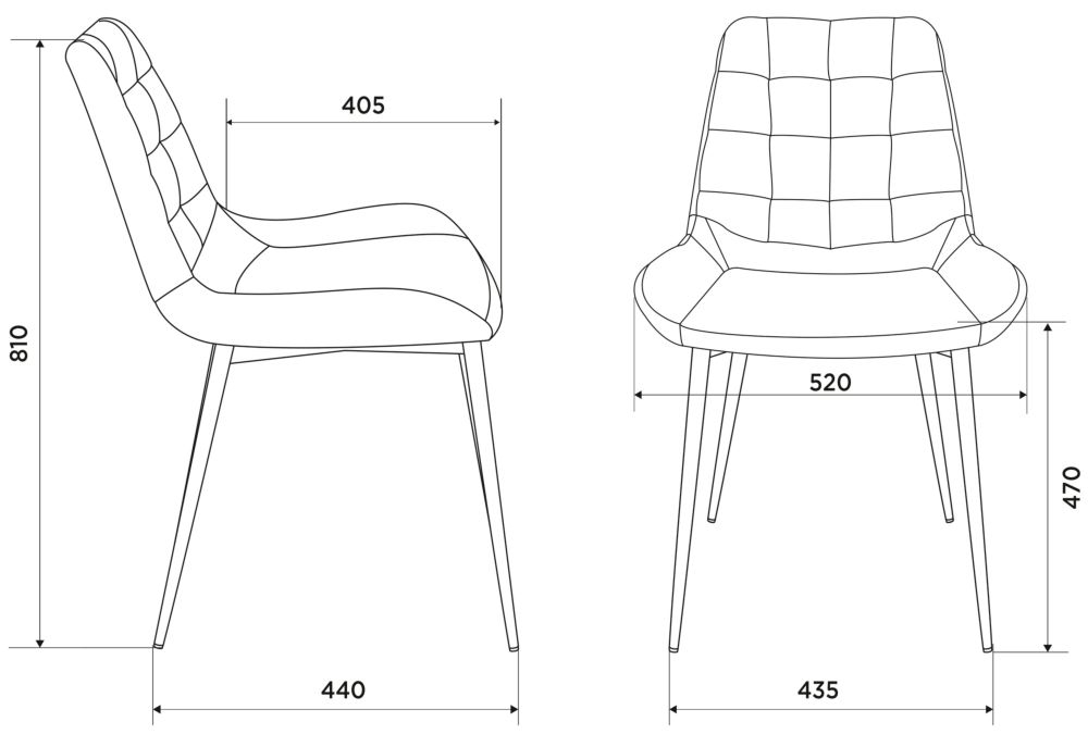 Стул для кухни Бюрократ KF-6 Серо-голубой Light 28
