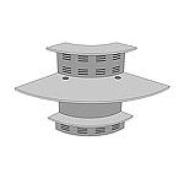 Модуль ресепшн с опорой и экраном угловой 90° изогнутый внутрь Формула ФР 468 Серый